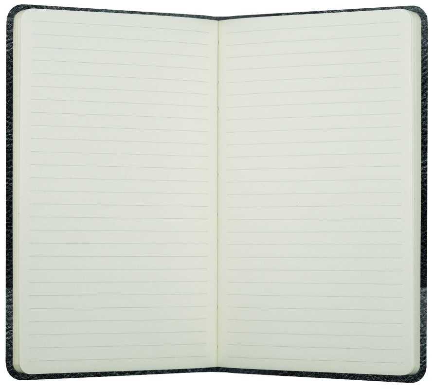 Notizbuch DIN A5 schmal (gebunden) | Echtleder | VINTAGE schwarz